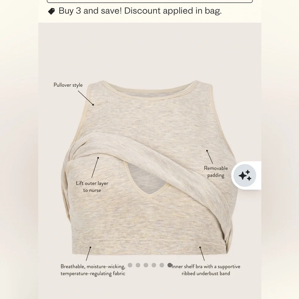 Kindred Bravely Sublime® Bamboo Maternity & Nursing Longline Bra Top - Picture 3 of 6
